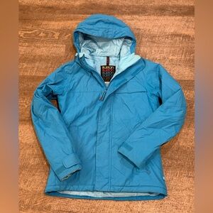 Burton Women’s Snowboard Jacket S Blue Hooded Waterproof Ski Coat